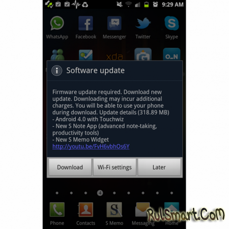 Samsung Galaxy Note получил Android ICS 4.0.4