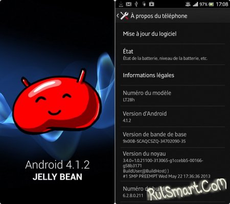 Sony Xperia ion    Android 4.1.2