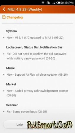 MIUIv6   Xiaomi Mi3  Mi4