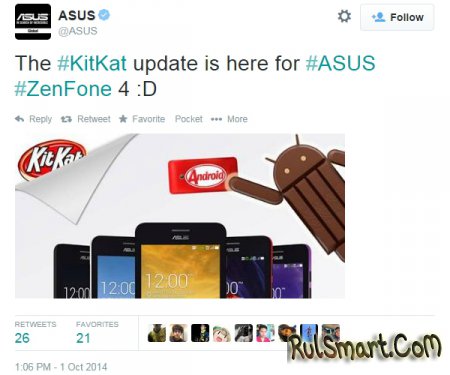 ASUS ZenFone   Android 4.4 KitKat