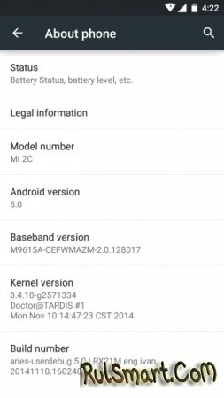 Xiaomi Mi2  Mi2S  AOSP-  Android 5.0