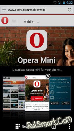 Opera mini beta  Android  Material Design
