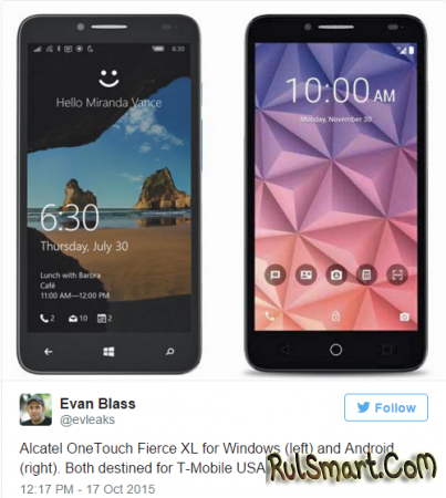 Alcatel OneTouch Fierce XL:   Android  Windows