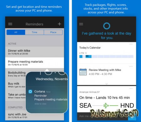 Голосовой помощник Cortana стал доступен на Android и iOS
