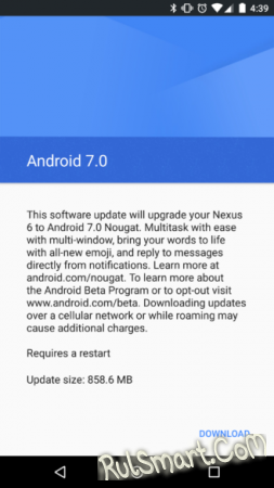 Nexus 6   Android 7.0