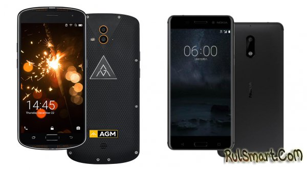 Сравнение: защищенный смартфон AGM X1 против Nokia 6