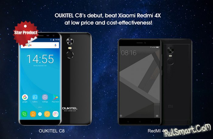OUKITEL C8  Xiaomi Redmi 4X:  ,   ?