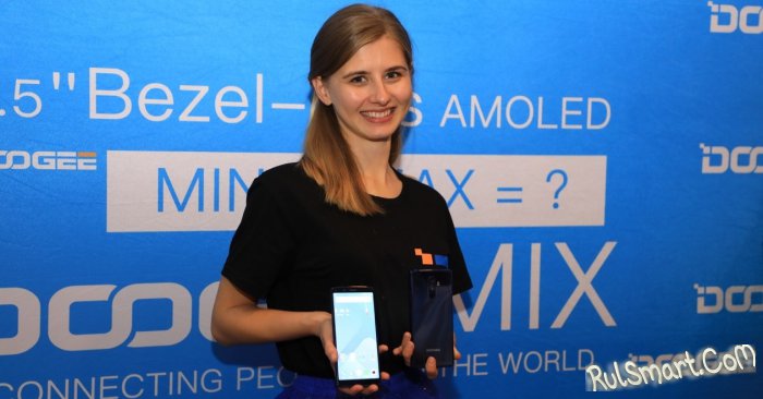 DOOGEE MIX 2: первый анонс безрамочного смартфона на выставке Праге