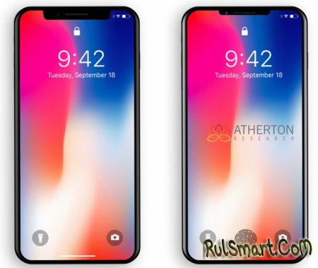 iPhone X 2018:     Touch ID  