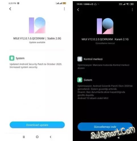 Xiaomi  MIUI 12  Android 10    