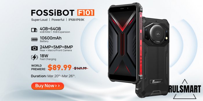 FOSSiBOT F101: слишком дешевый защищенный смартфон, который даст фору дорогим