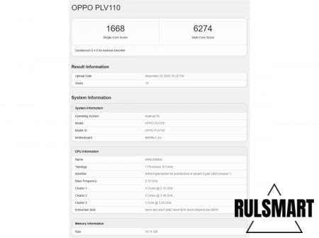 Oppo Reno15   Geekbench